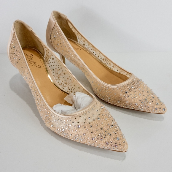 Jewel by Badgley Mischka Juliet Evening Pump Champagne -7 - Picture 7 of 10